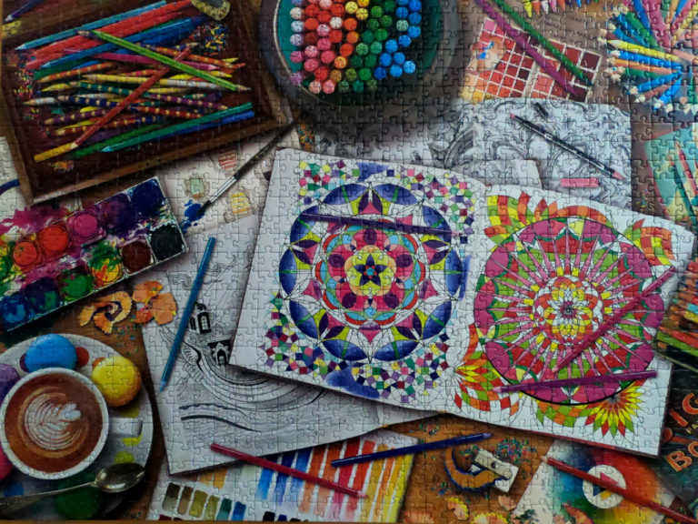 Ravensburger Puzzle The Artist's Desk 1000 Piece Puzzle Twins