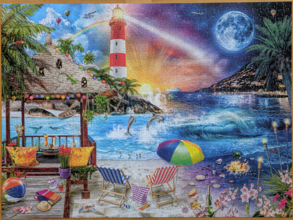 Buffalo Games Night & Day Collection 1000 piece puzzle, Life's a Beach