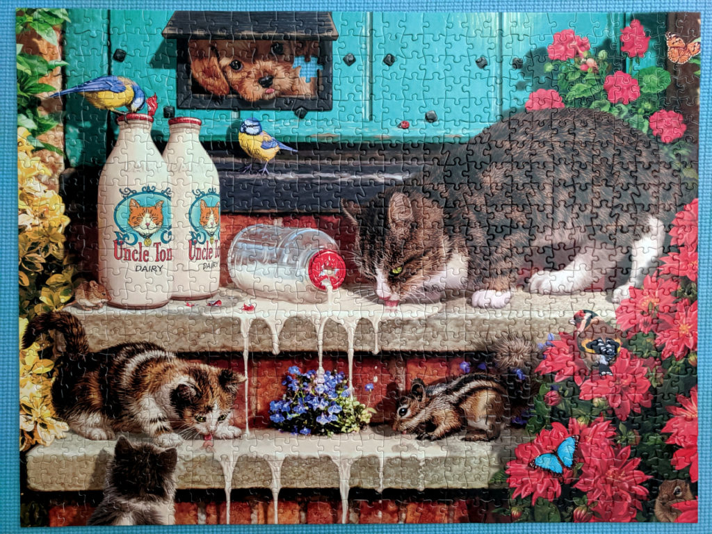 Cat jigsaw puzzle, Doorstep Raiders, 750 piece Buffalo