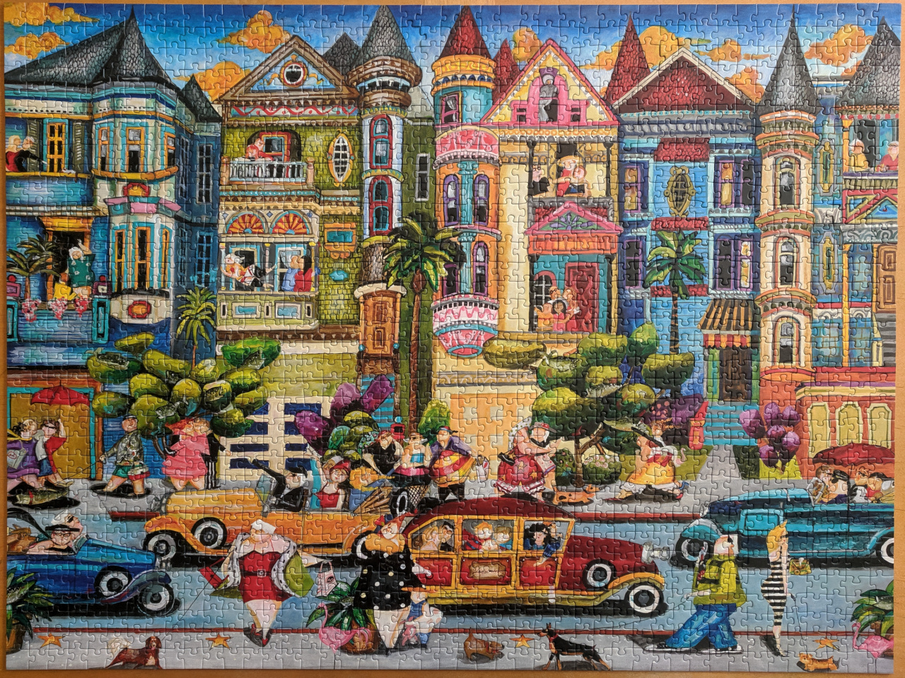 Group of local ladies tackling 40,000 piece puzzle together, apart