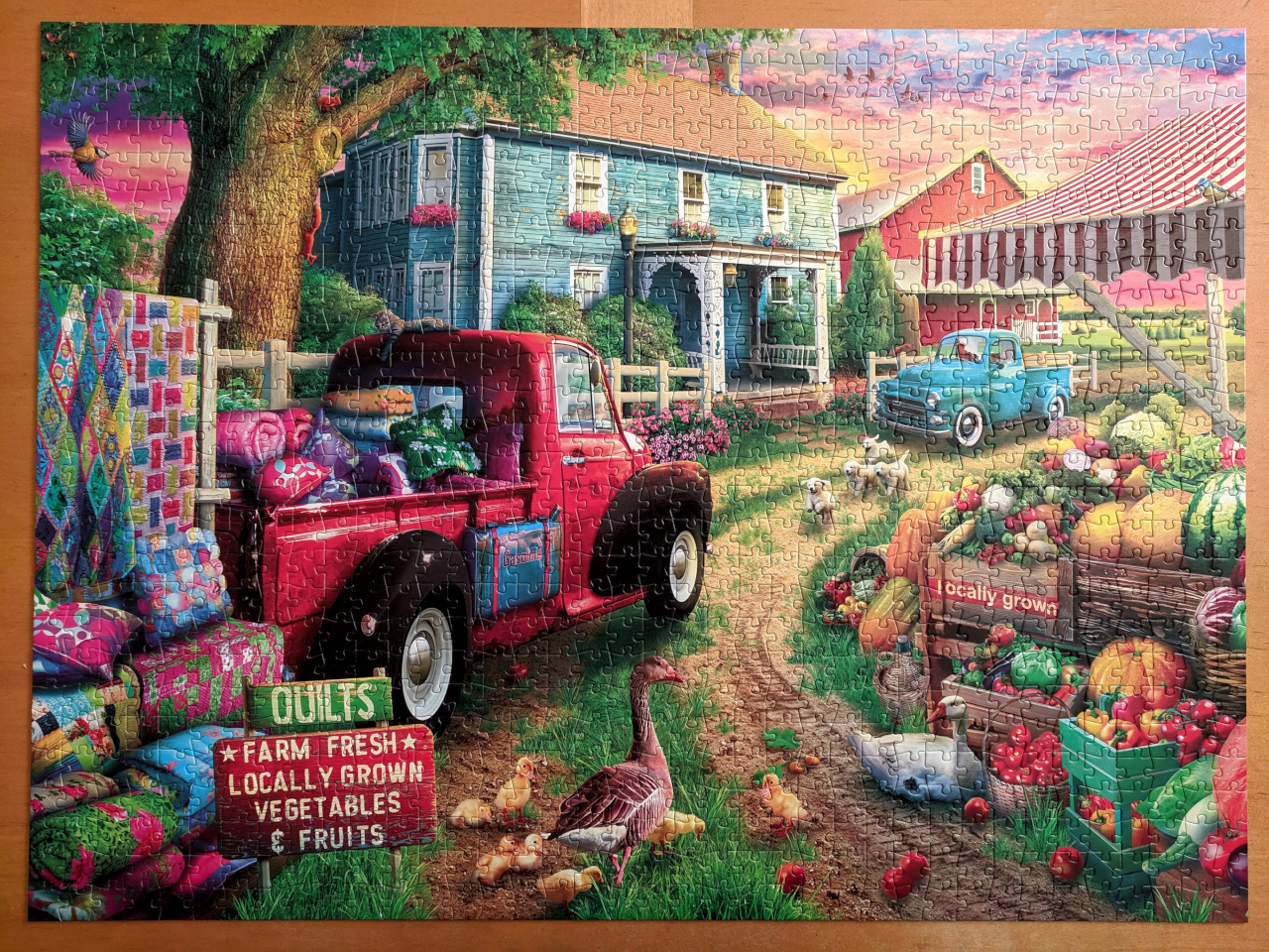 Quilt Farm Buffalo Games 1000 Piece Puzzle Twins