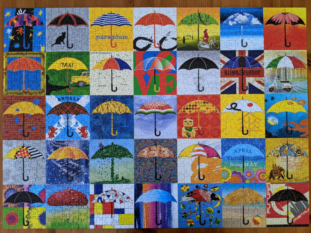 1000pc collage puzzle, Re-marks Umbrellas!