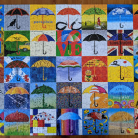 1000pc collage puzzle, Re-marks Umbrellas!