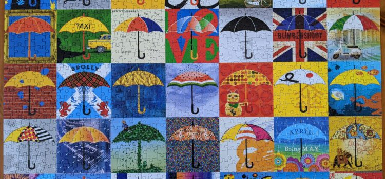 1000pc collage puzzle, Re-marks Umbrellas!