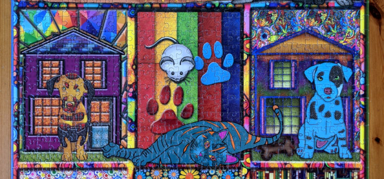Oh my! Family Portrait of Cats and Dogs Cats and Dogs in a Family Portrait