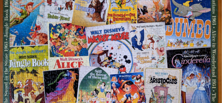Puzzle with collage of Disney Vintage Movie Posters