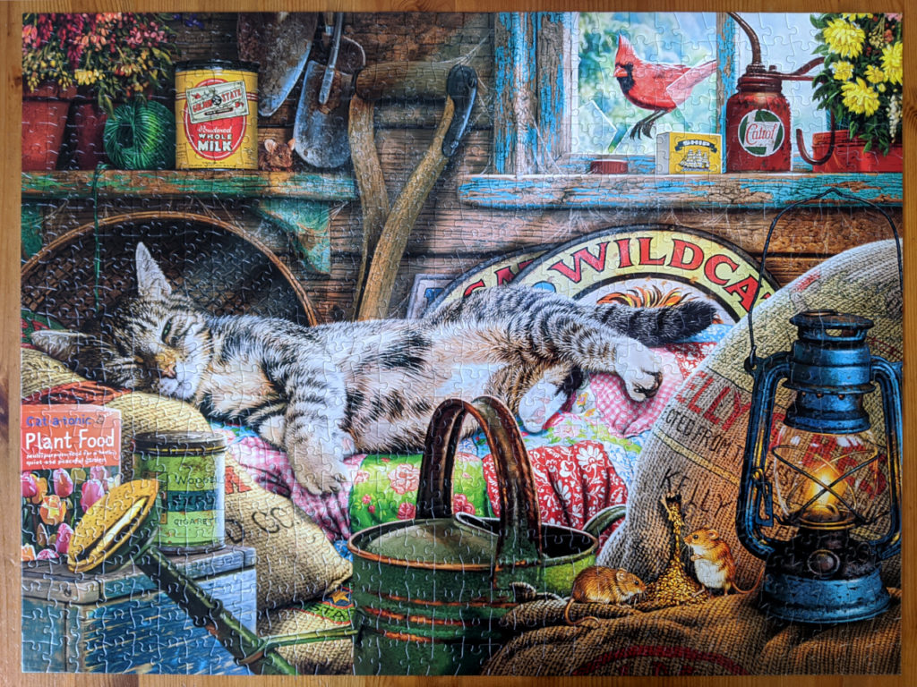 Cats Collection puzzle, Laid-Back Tom. Illustration by Steve Read.