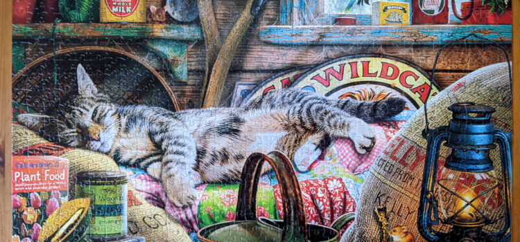 Cats Collection puzzle, Laid-Back Tom. Illustration by Steve Read.