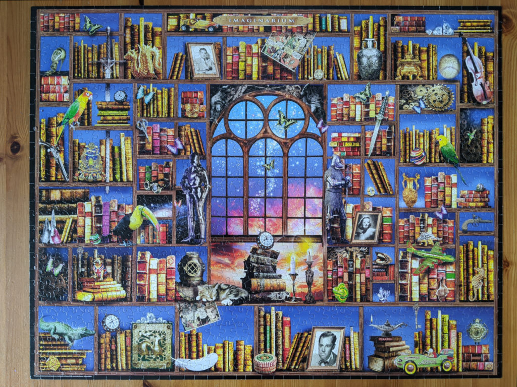The Imaginarium is a surprisingly challenging 1000 piece puzzle from White Mountain.