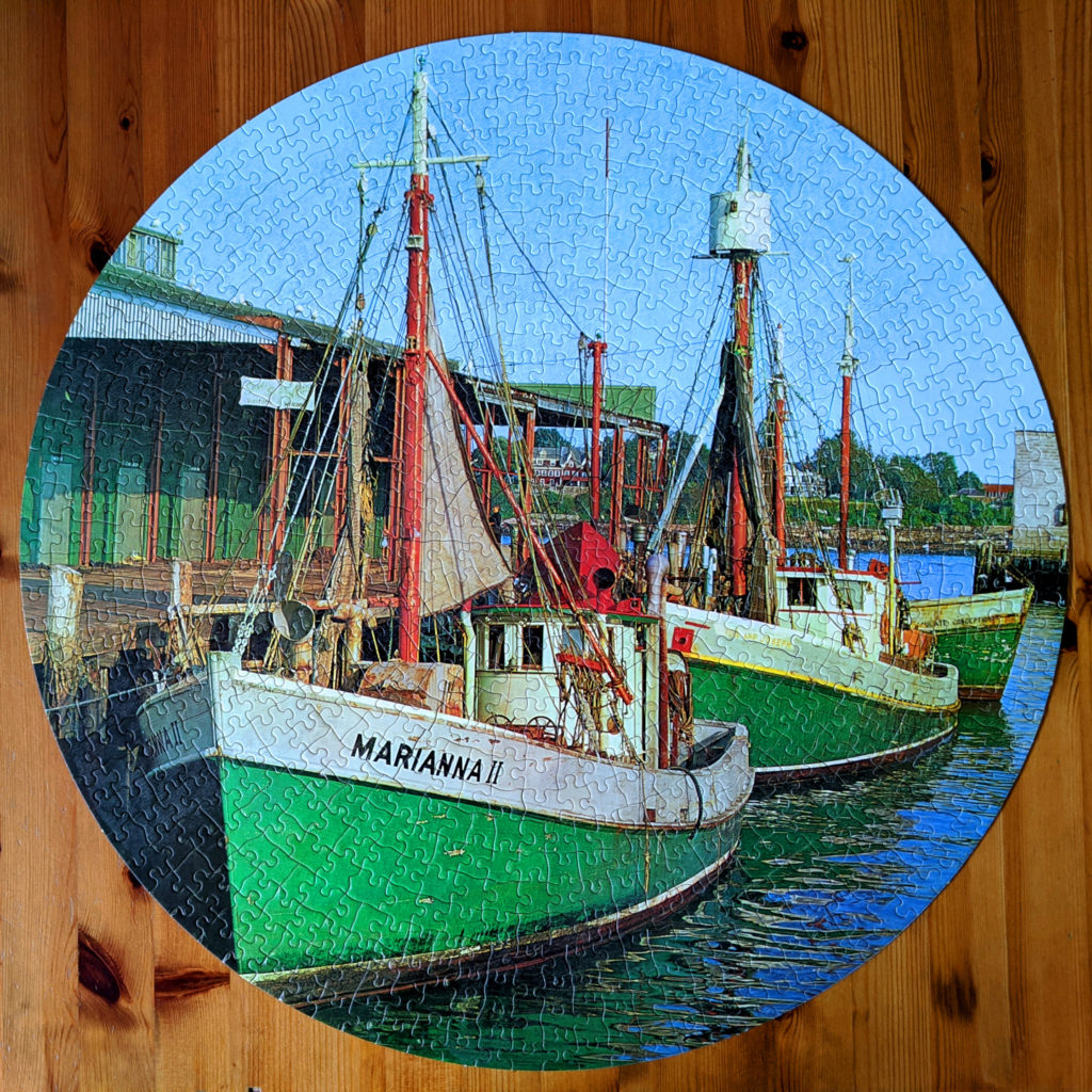 Vintage jigsaw puzzle from 1967, Fishing Comrades. Milton Bradely 1000pcs